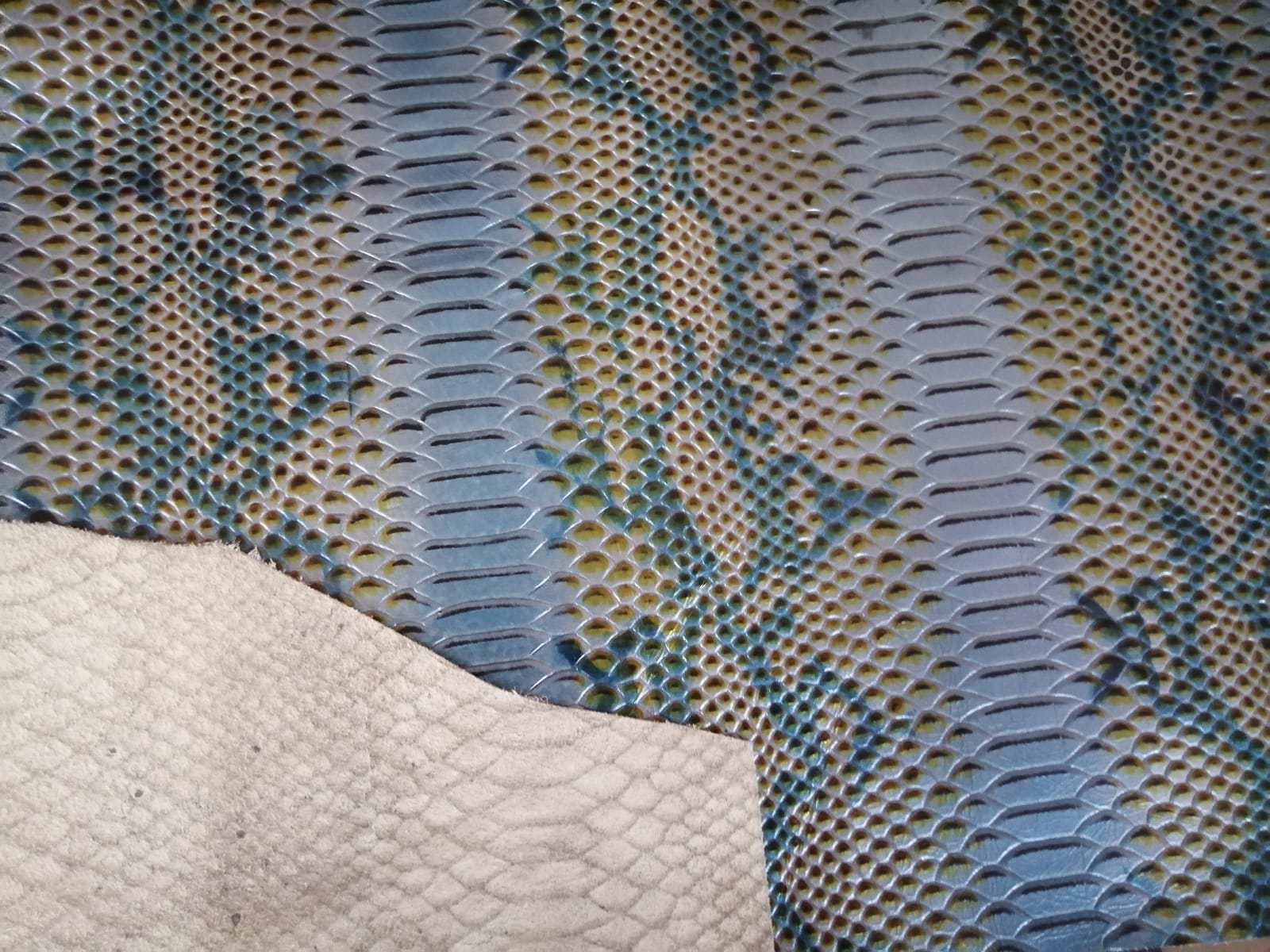 Cow Embossed Snake Leather - view 2