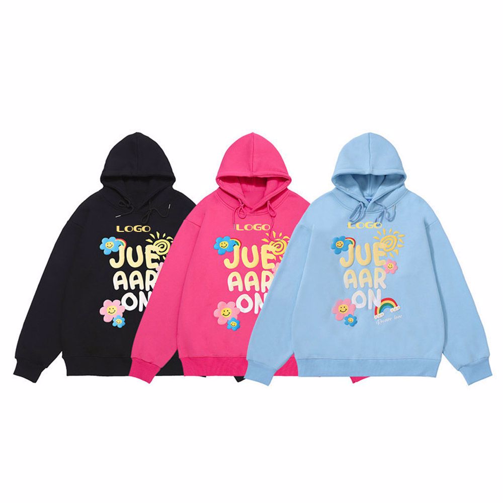 Top Design High Quality Heavy Weight Thick Puff Printing Hoodies Cotton Fabric Hoodies For Men