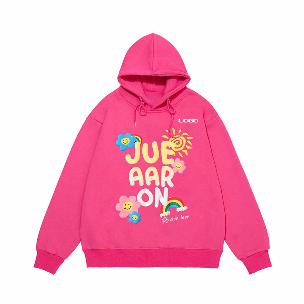 Top Design High Quality Heavy Weight Thick Puff Printing Hoodies Cotton Fabric Hoodies For Men - view 5