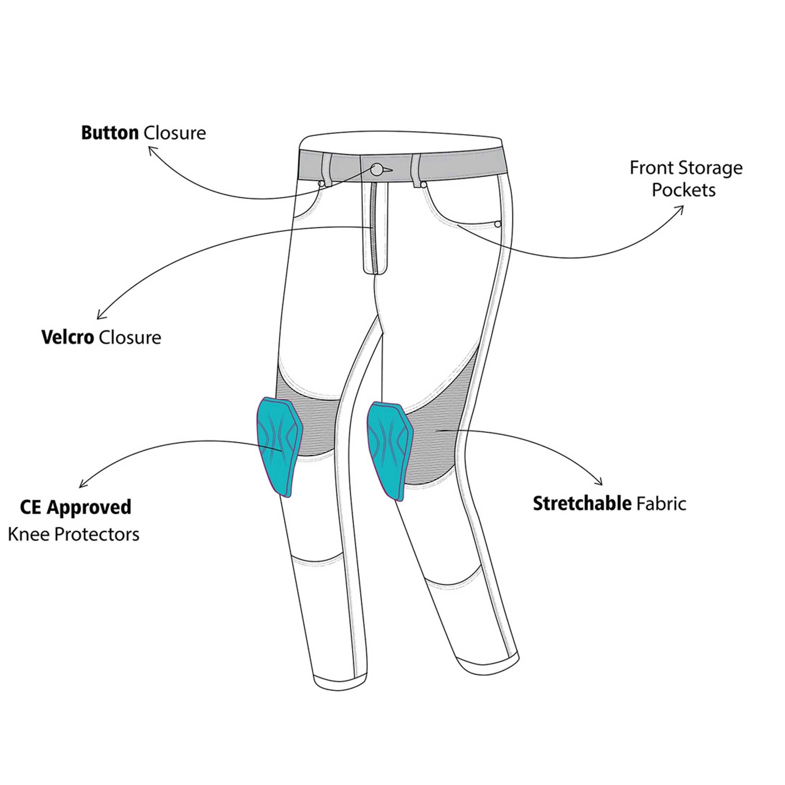 TorqueTex Nomad Rider Gear Motorcycle Pants for Men and Women - view 4