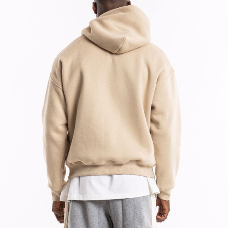 High quality heavy weight cotton stringless hoodie blank custom men streetwear custom logo hoodie - view 12