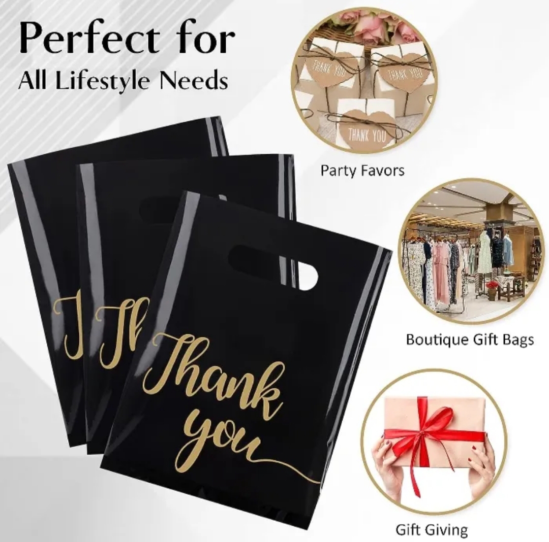 Plastic Shopping Bags | Thankyou Bags | T-Shirt, Die Cut Shopper - view 6