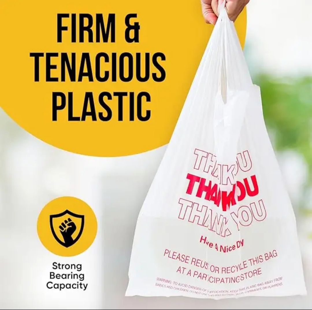 Plastic Shopping Bags | Thankyou Bags | T-Shirt, Die Cut Shopper - view 7