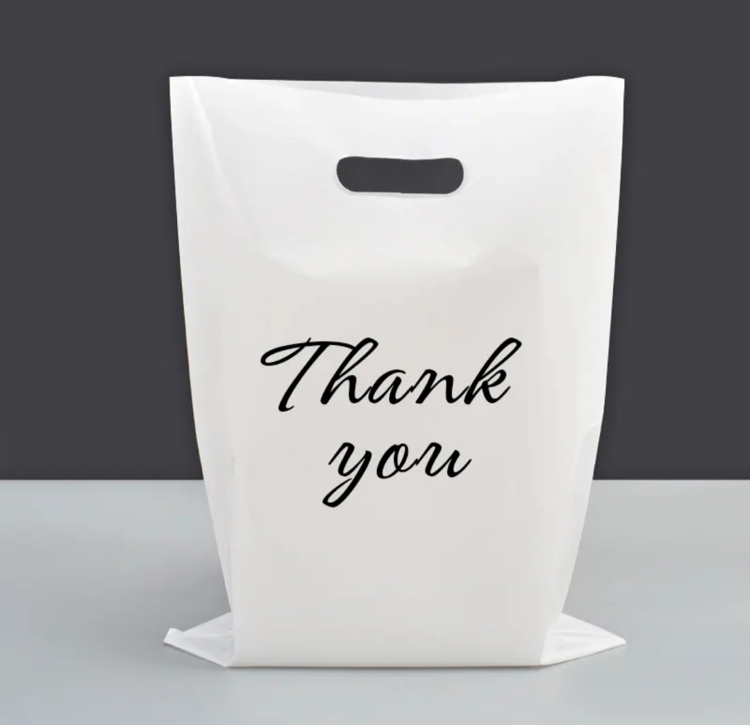 Plastic Shopping Bags | Thankyou Bags | T-Shirt, Die Cut Shopper - view 11