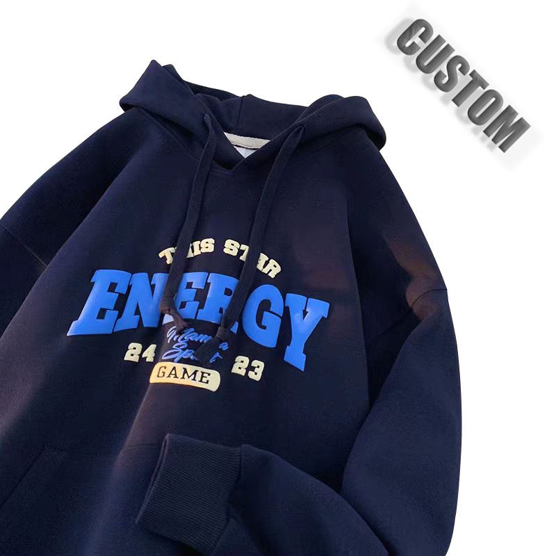 Luxury 400 GSM Premium Cotton Fleece Puff Print Oversized Hoodie Street Fashion  Custom Logo  - view 2