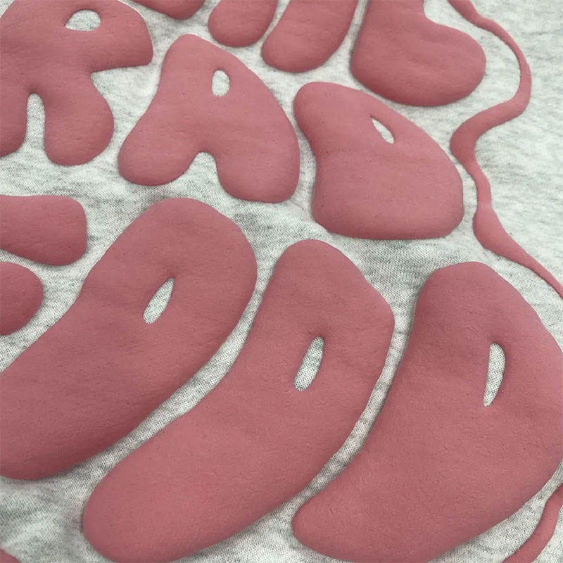 Luxury 400 GSM Premium Cotton Fleece Puff Print Oversized Hoodie Street Fashion  Custom Logo  - view 3