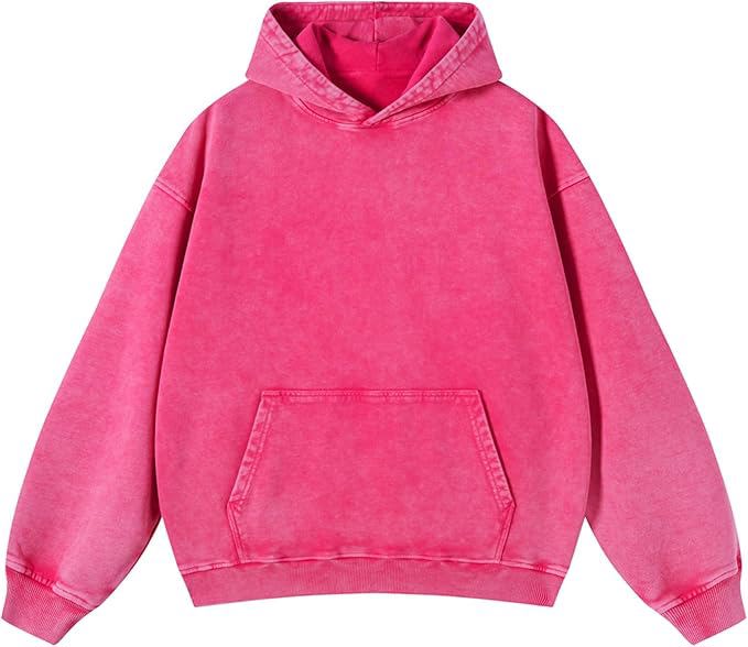 Unisex Oversized Hoodies Couples Pullover Acid Wash Hoodies Streetwear Sweatshirts