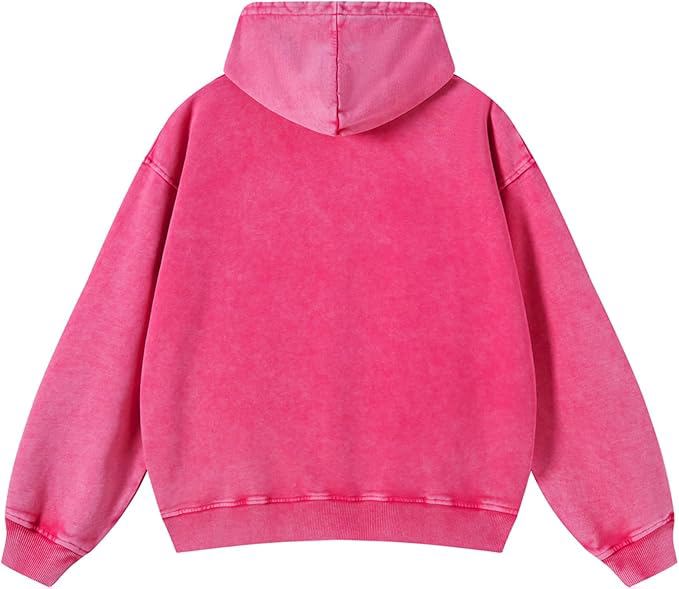 Unisex Oversized Hoodies Couples Pullover Acid Wash Hoodies Streetwear Sweatshirts - view 2