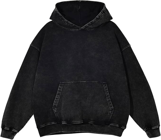 Unisex Oversized Hoodies Couples Pullover Acid Wash Hoodies Streetwear Sweatshirts - view 3