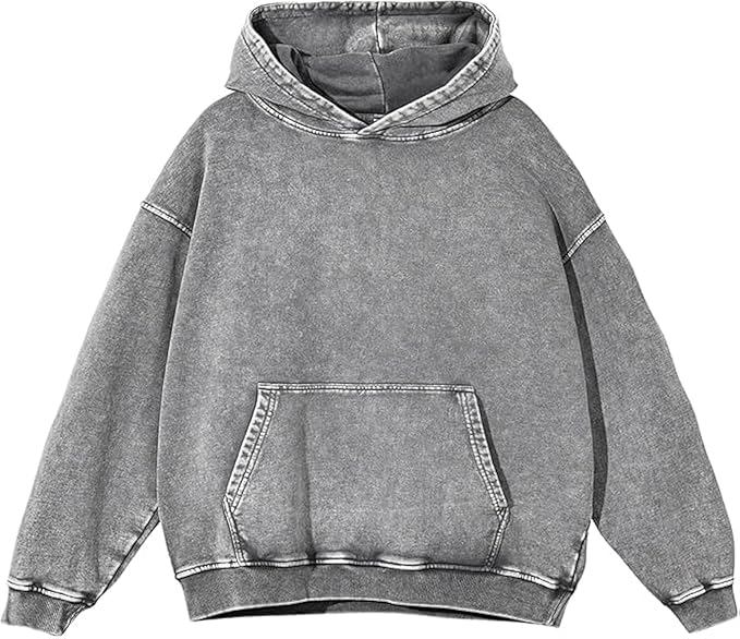 Unisex Oversized Hoodies Couples Pullover Acid Wash Hoodies Streetwear Sweatshirts - view 3