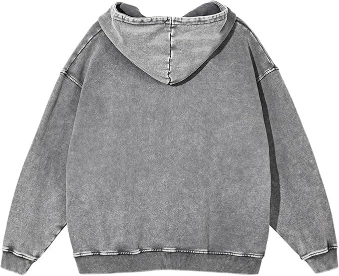 Unisex Oversized Hoodies Couples Pullover Acid Wash Hoodies Streetwear Sweatshirts - view 4