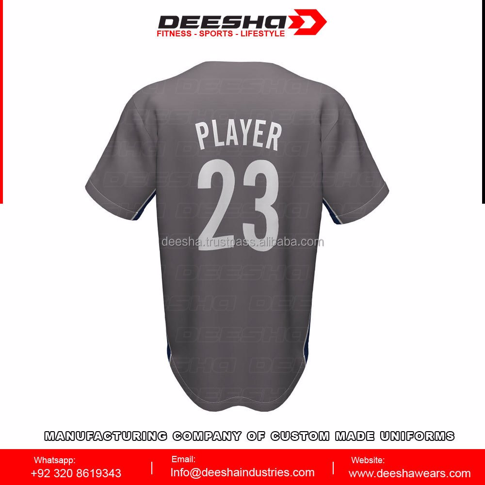 Baseball Full Button Legends Jerseys - view 3