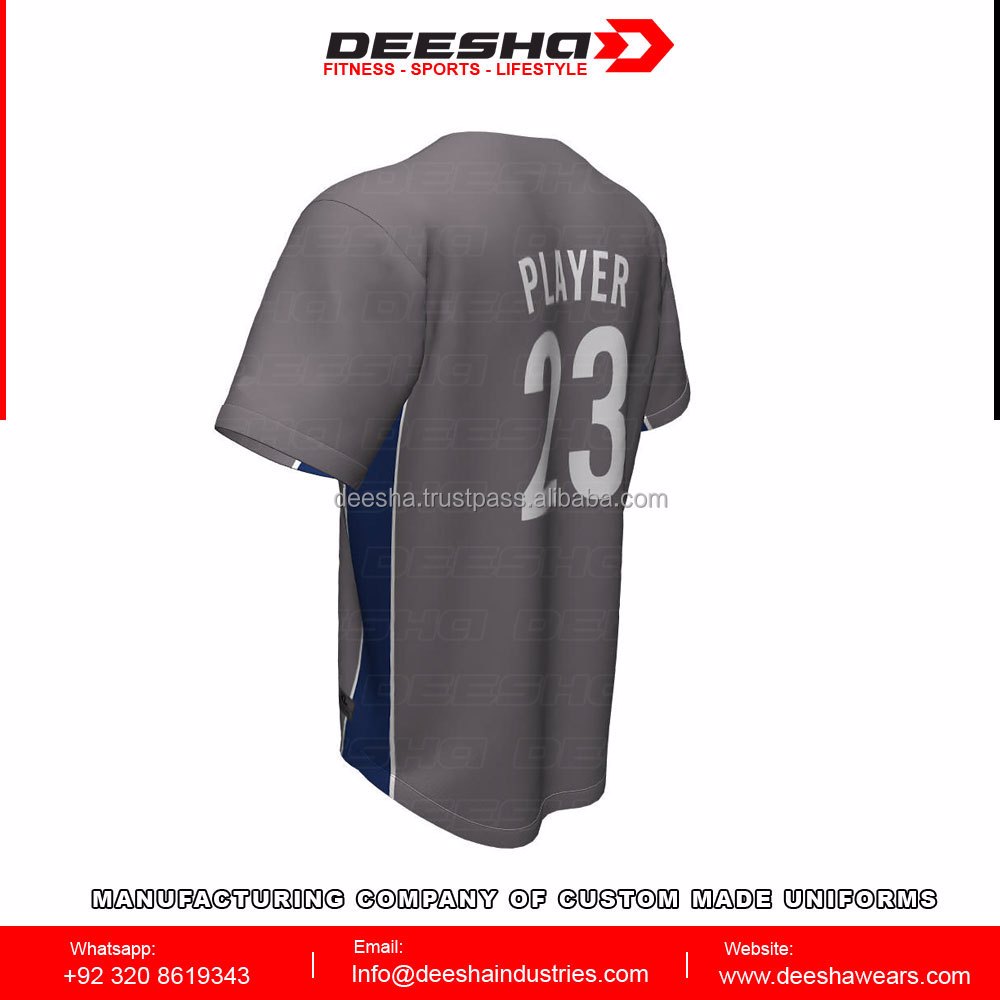 Baseball Full Button Legends Jerseys - view 4