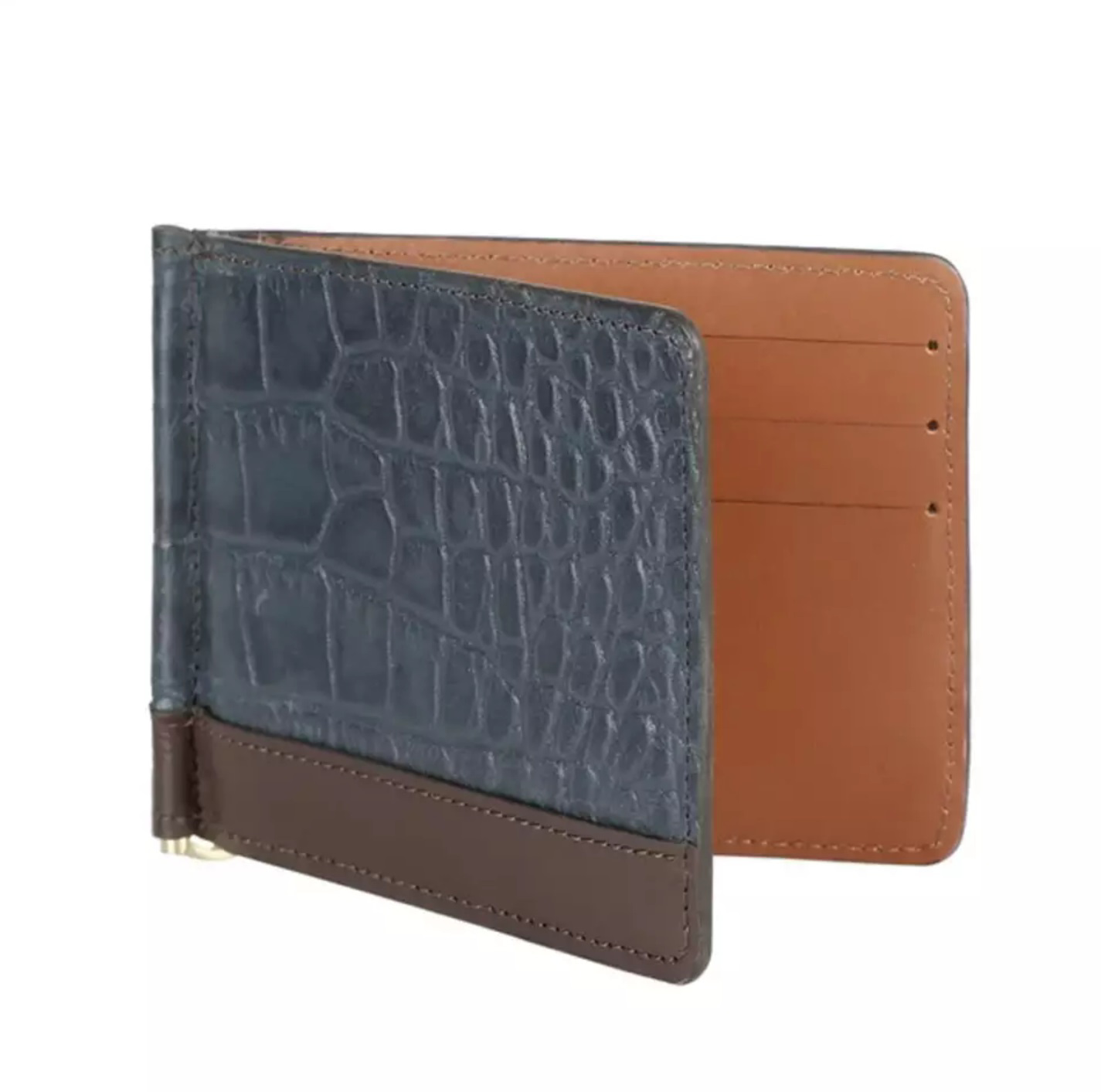 Luxury Modern Card Holder Slim Custom Logo Leahter Wallet - view 2