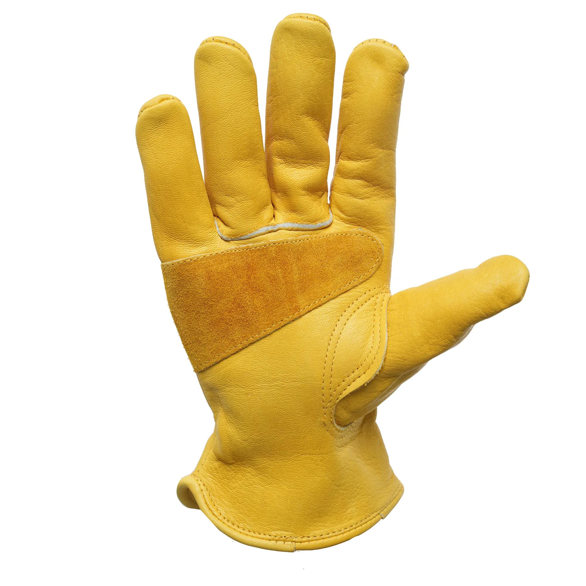 Safety Cowhide Doubale Leather Work Gloves Palm Construction Hard and Heavy Duty Work  Unisex - view 2