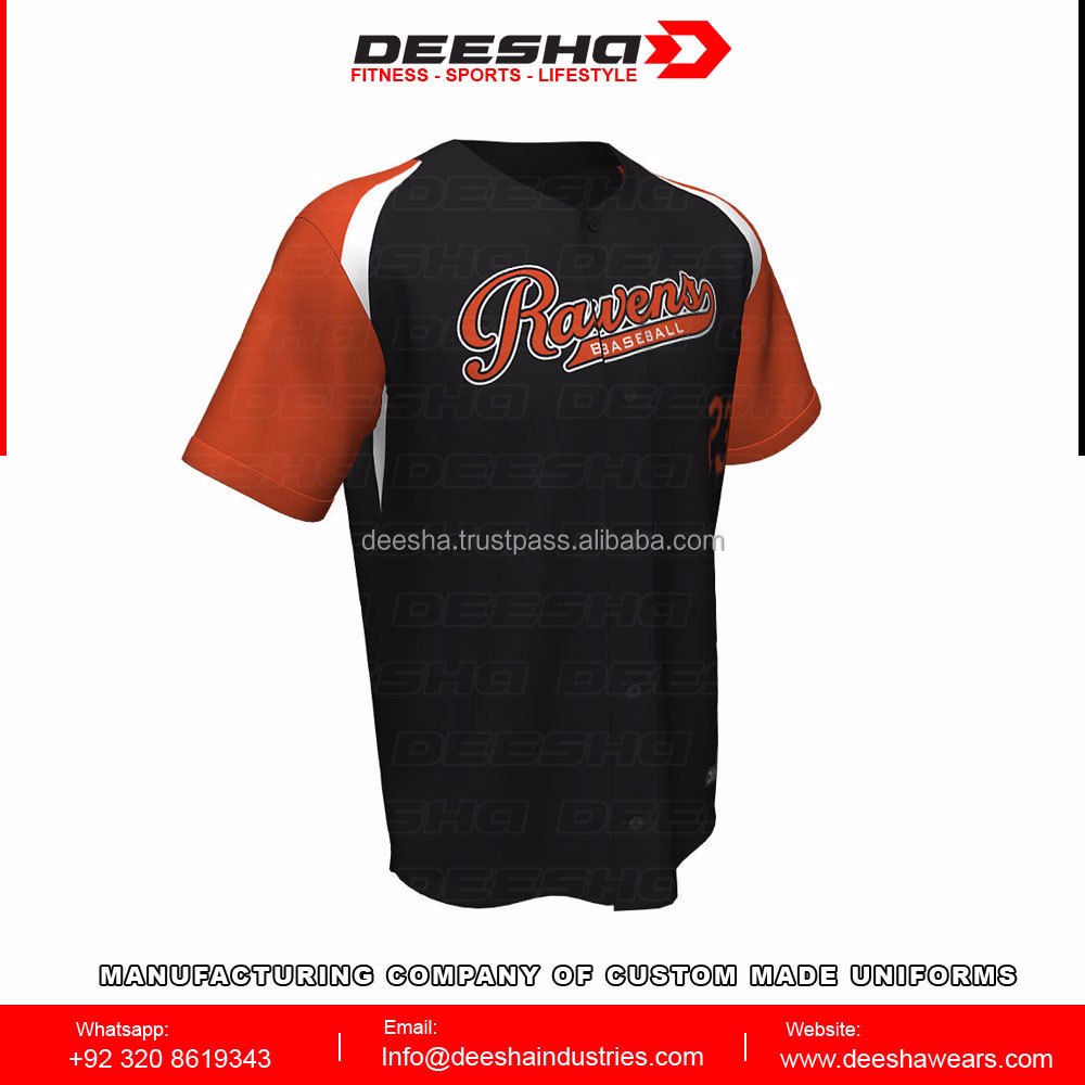 Baseball Full Button Ravens Jerseys