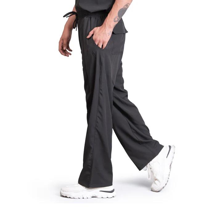 Button Down Shirt and Trouser Set - Black - view 2