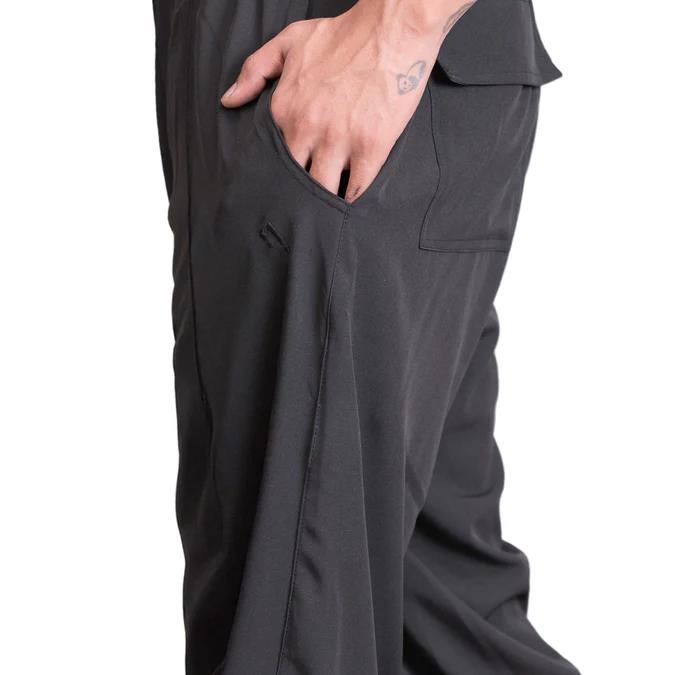 Button Down Shirt and Trouser Set - Black - view 3