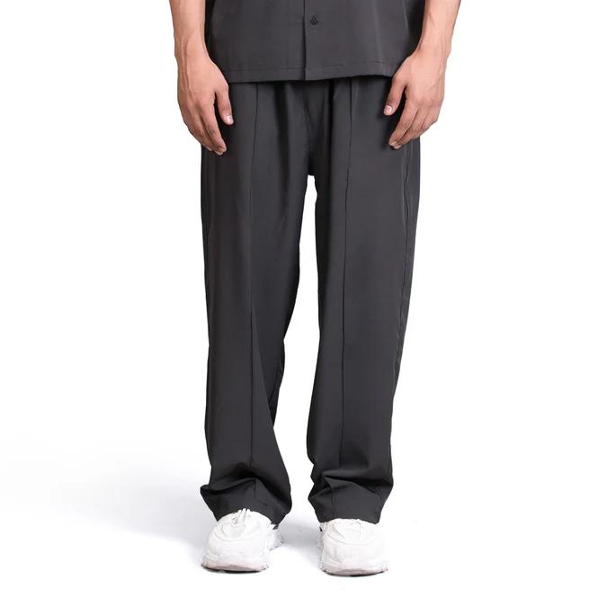 Button Down Shirt and Trouser Set - Black - view 4