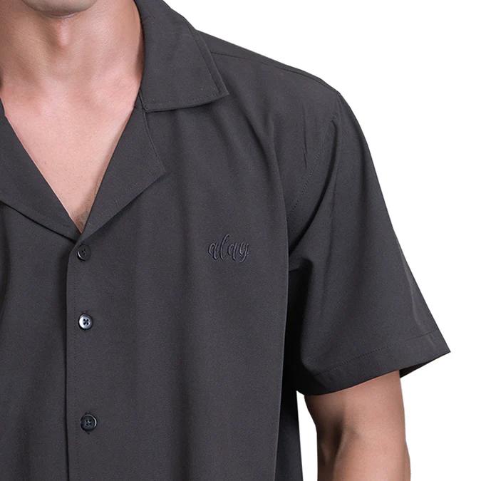 Button Down Shirt and Trouser Set - Black - view 8