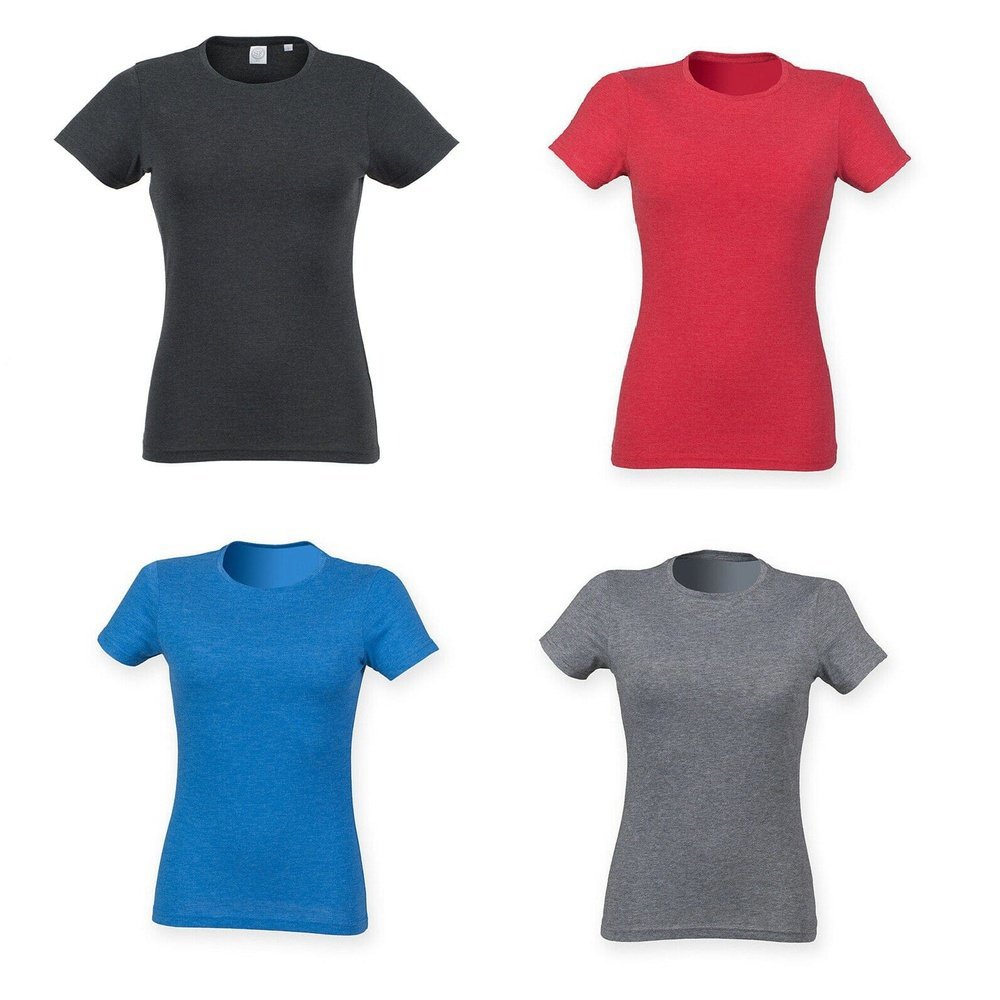 Women Plain Black T-Shirt