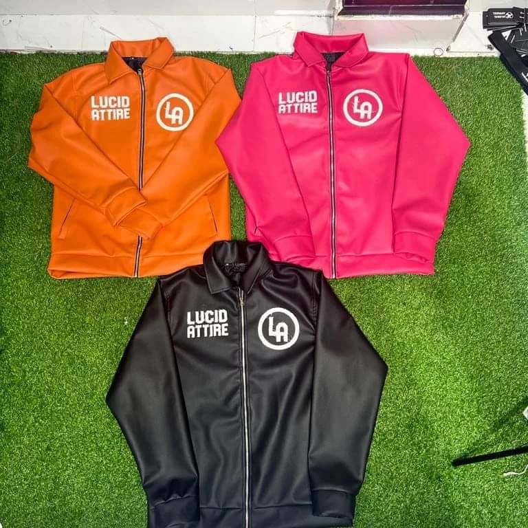 Customized Artificial Leather jacket with embroidery patch - view 4