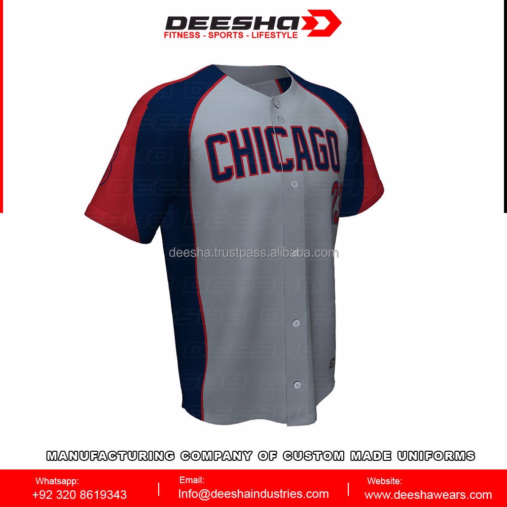 Baseball Full Button Chicago Jerseys