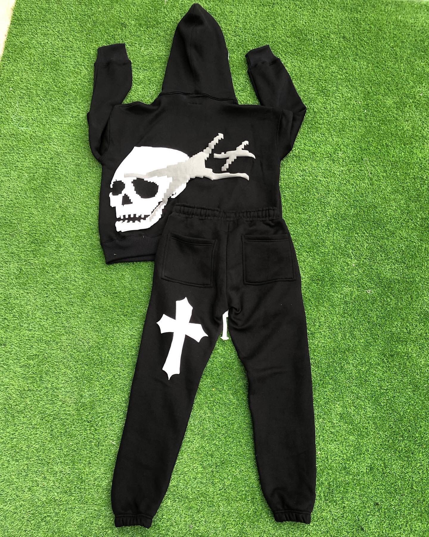 Customized sweat suit with full custom screen printing - view 2