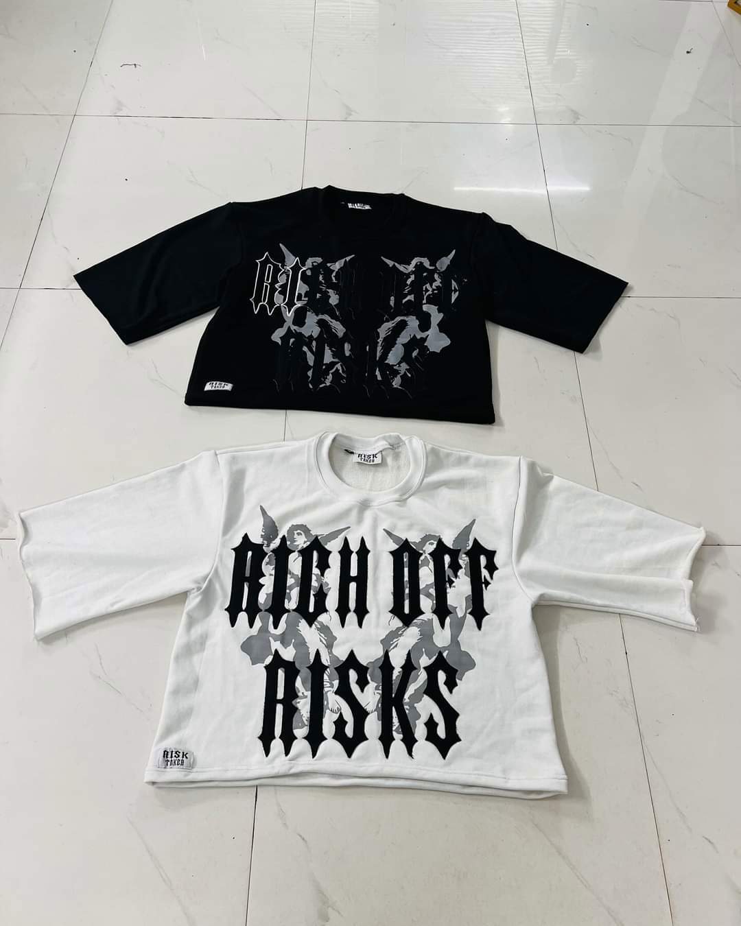 Customized T shirt with custom screen printing & custom label and tags