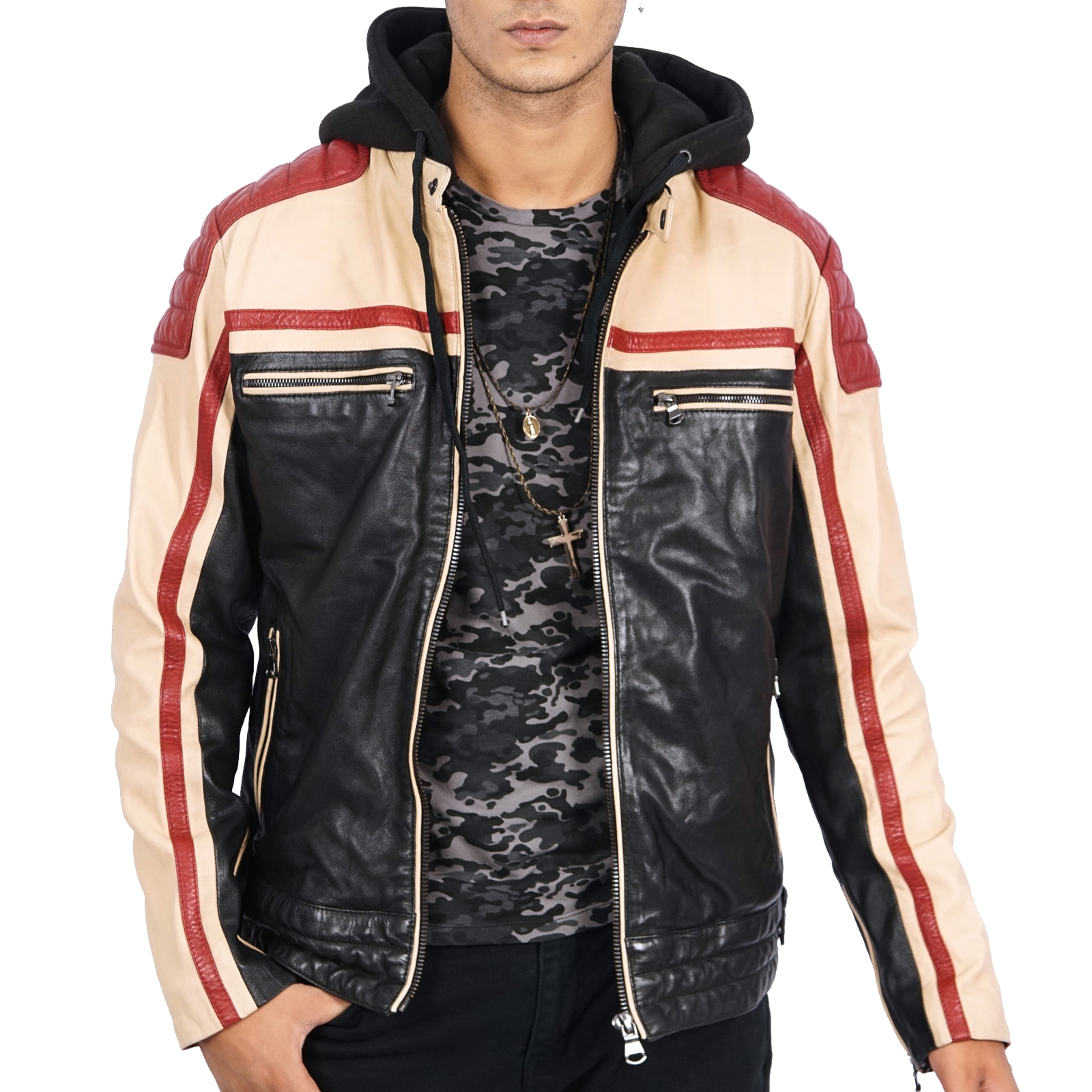 Damian Biker Leather Jacket for Men