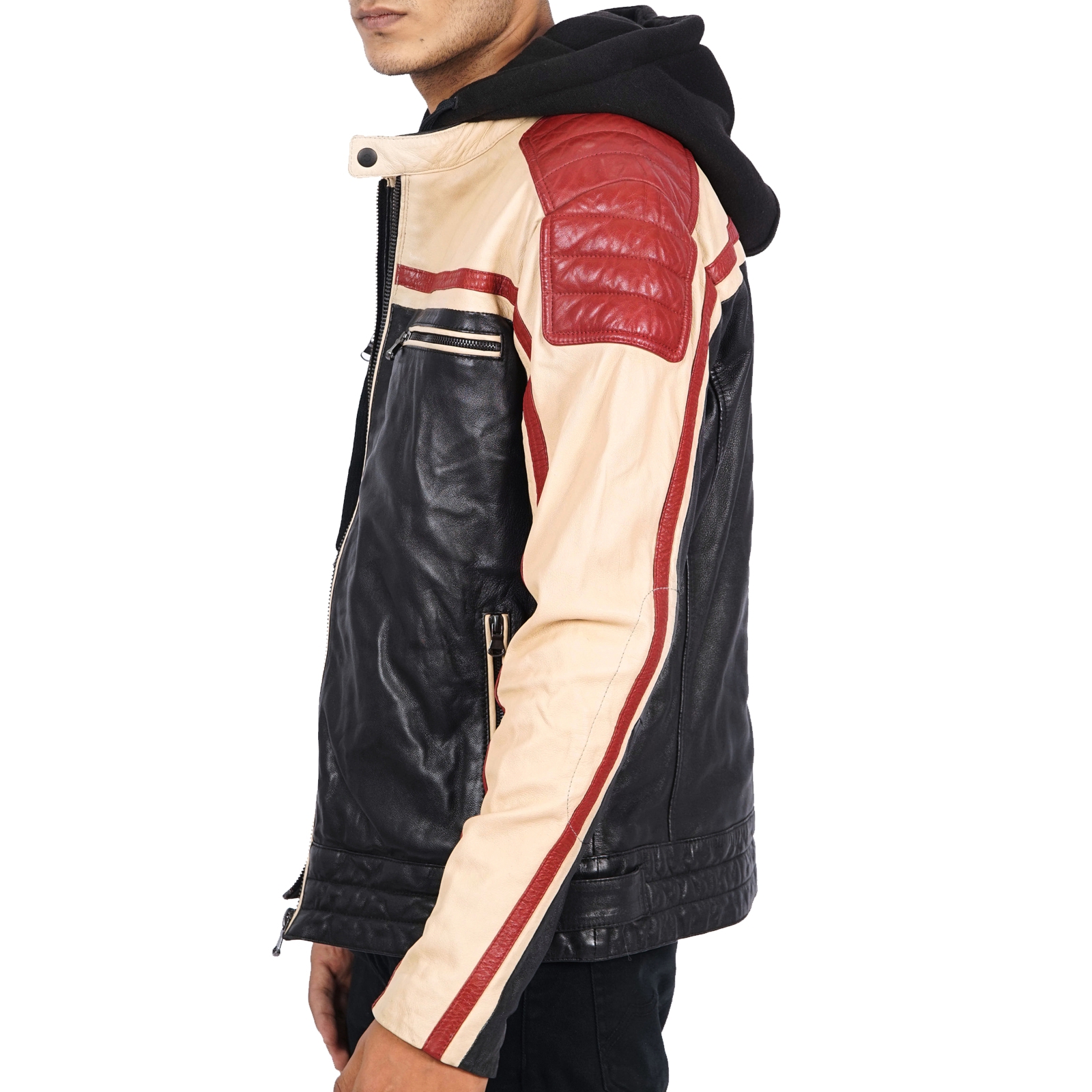 Damian Biker Leather Jacket for Men - view 2
