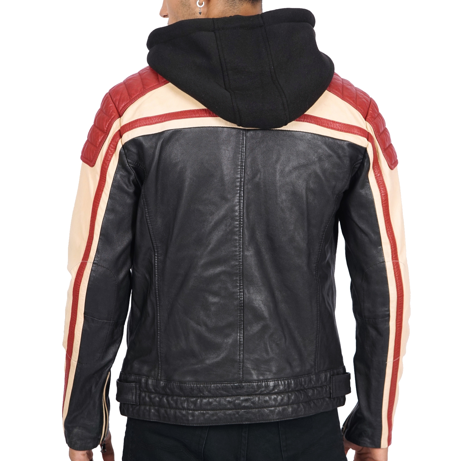 Damian Biker Leather Jacket for Men - view 4