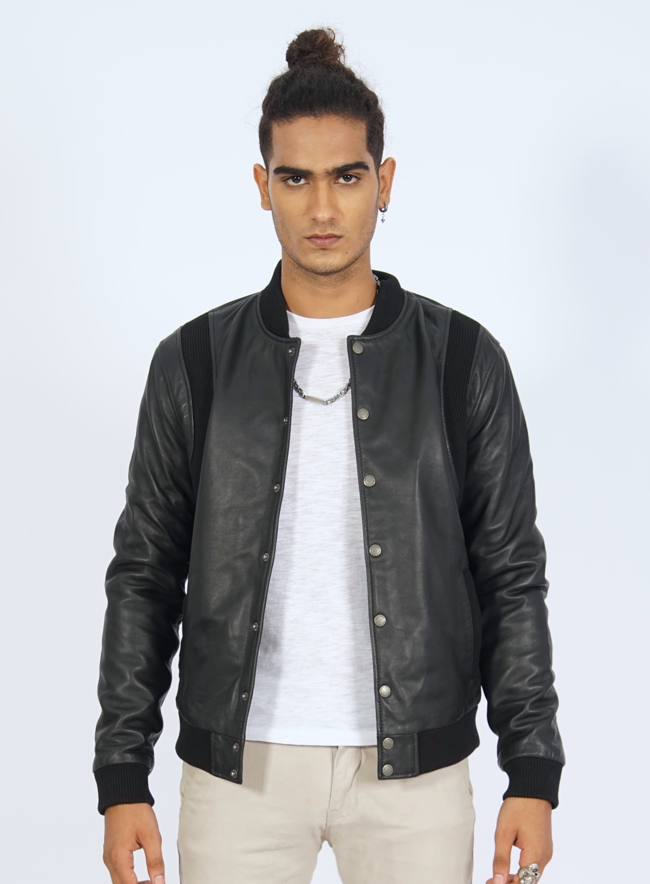 Charlie Varsity Leather Jacket