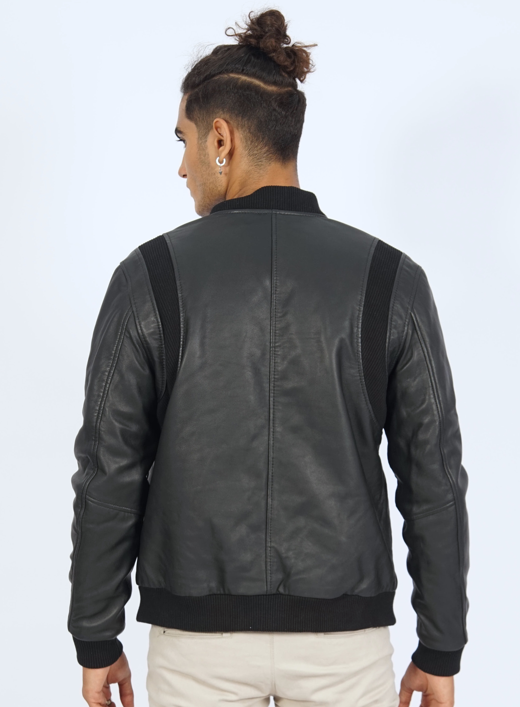 Charlie Varsity Leather Jacket - view 2