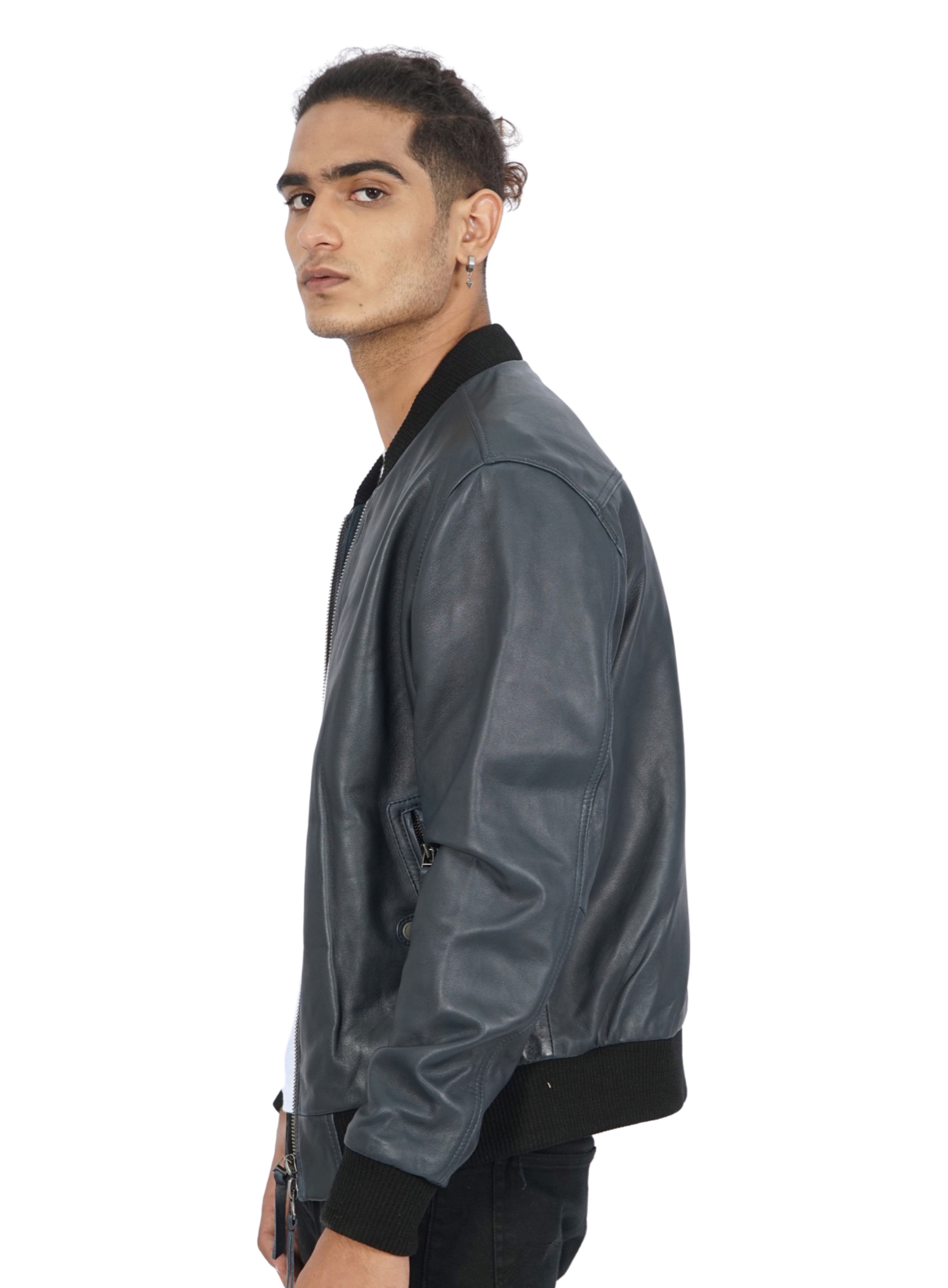 Masako Bomber Leather Jacket for Men