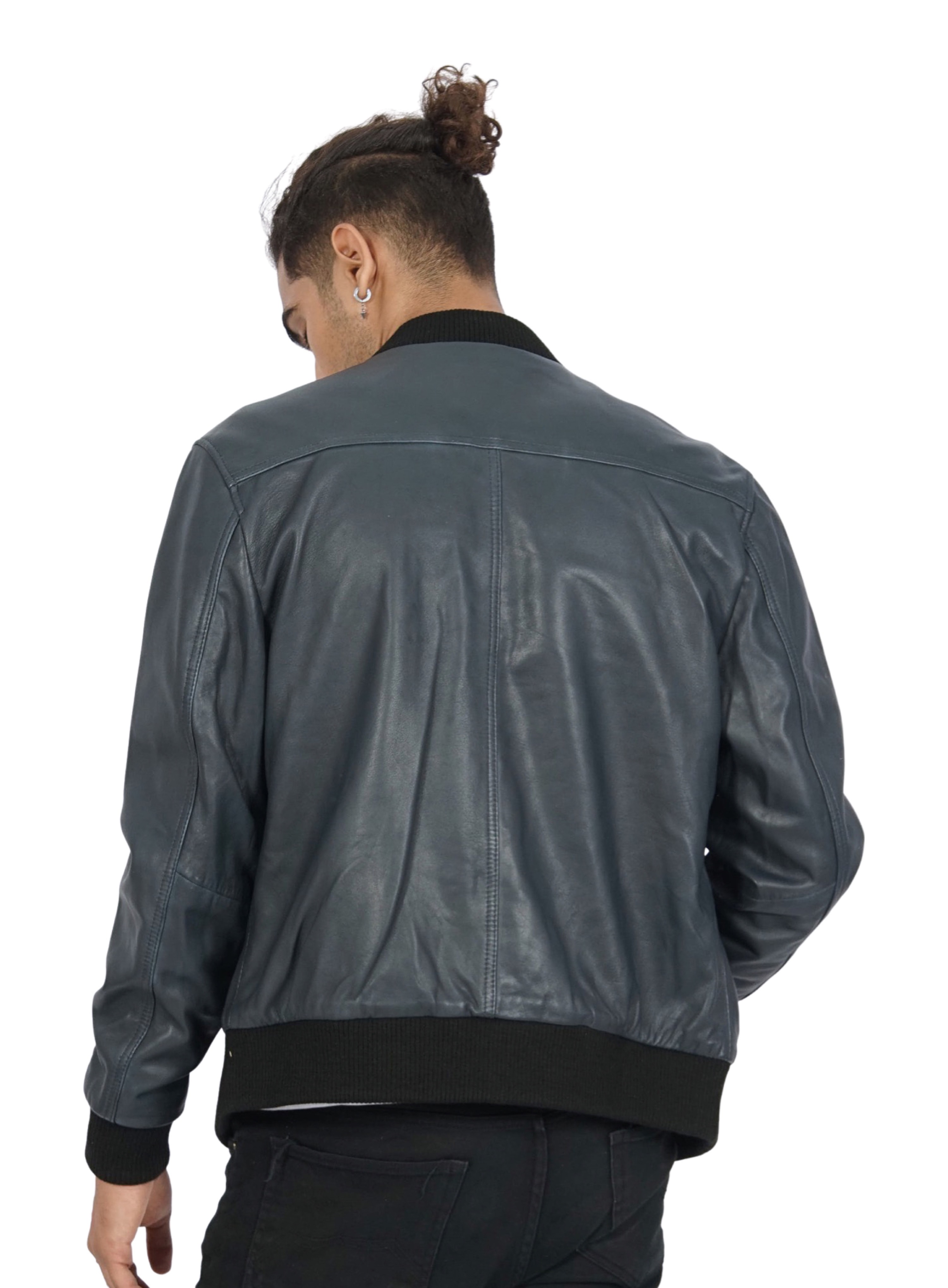 Masako Bomber Leather Jacket for Men - view 2