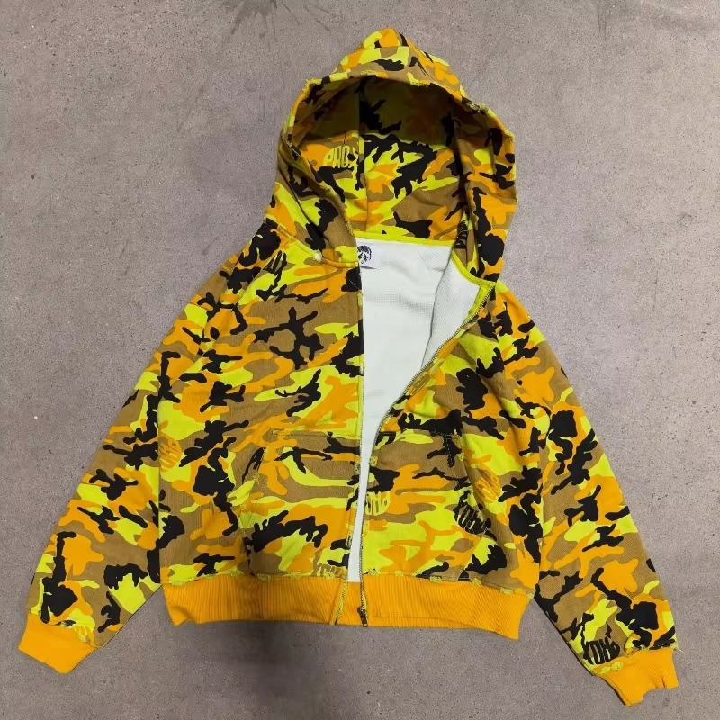 Colorful High Street Fashion Oversized Hoodie Sweatshirt American Hip Hop Streetwear Men