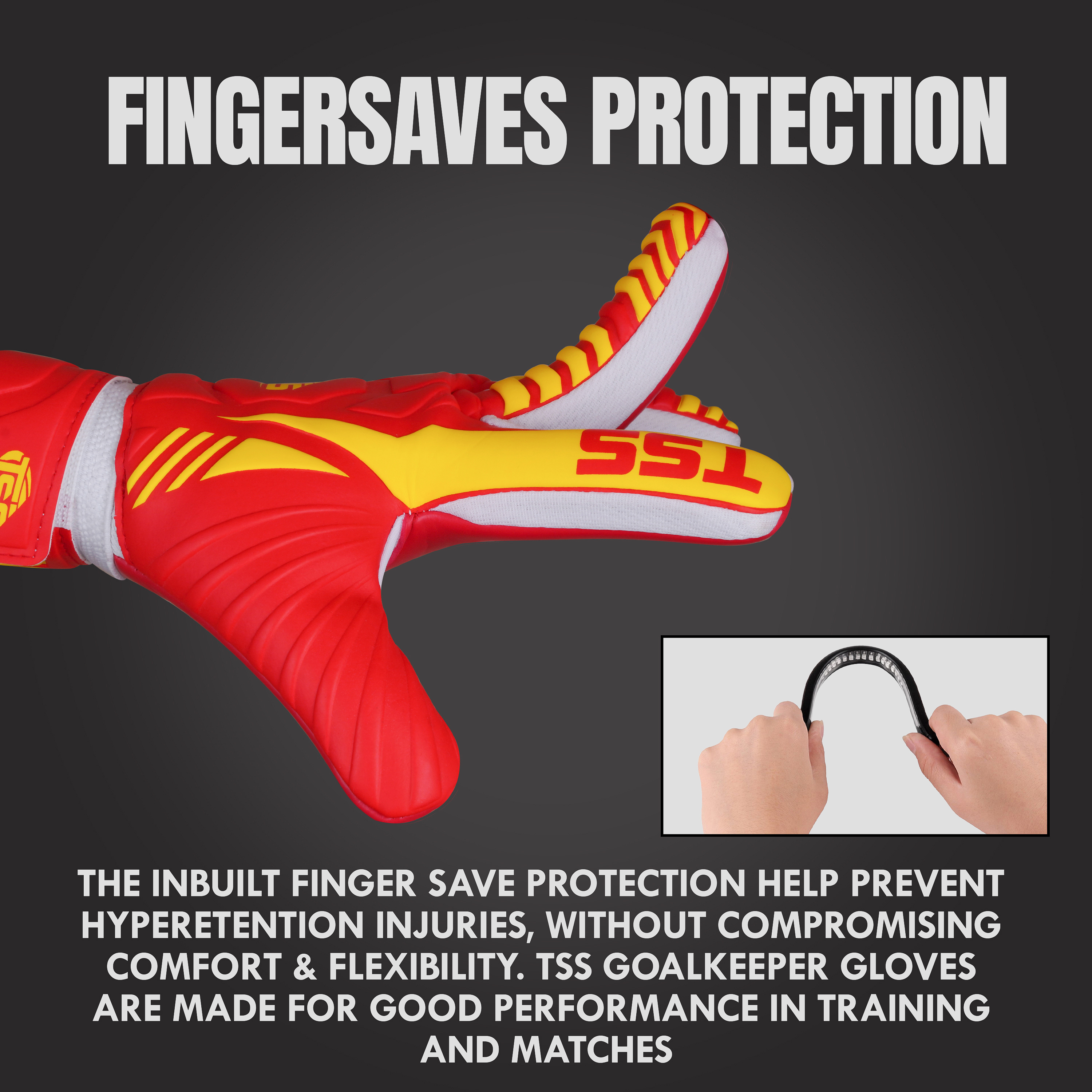  Goalkeeper Gloves for Training & Match Goalie Gloves high Performance Glove with Finger Protection - view 6