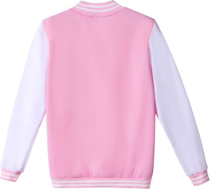 Mowbeat Women Baseball Jacket Varsity Uniform Unisex Adult Long Sleeve Casual Loose Cardigan - view 3
