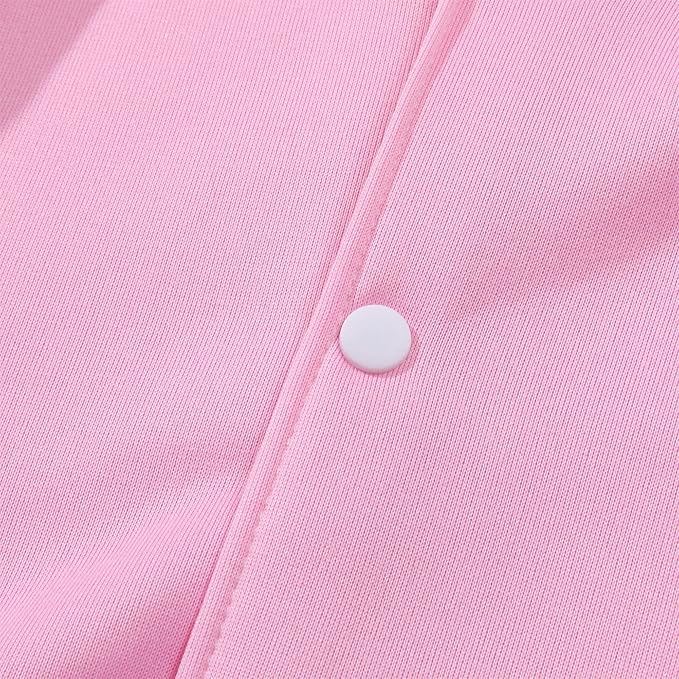 Mowbeat Women Baseball Jacket Varsity Uniform Unisex Adult Long Sleeve Casual Loose Cardigan - view 4