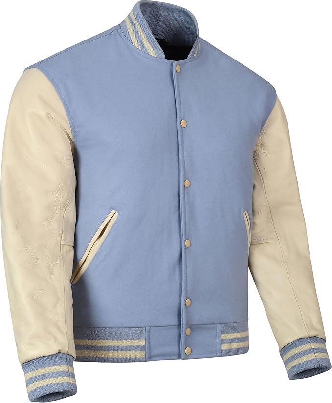 Varsity Jacket Baseball Letterman Jacket– Wool and Leather Premium Quality Unisex Basketball Jacket - view 4
