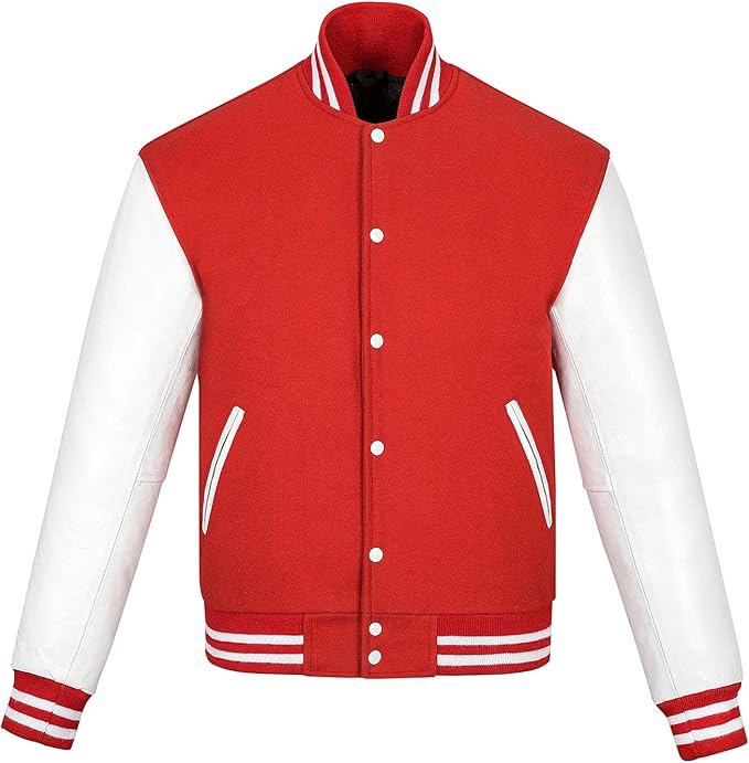 Varsity Jacket Baseball Letterman Jacket– Wool and Leather Premium Quality Unisex Basketball Jacket
