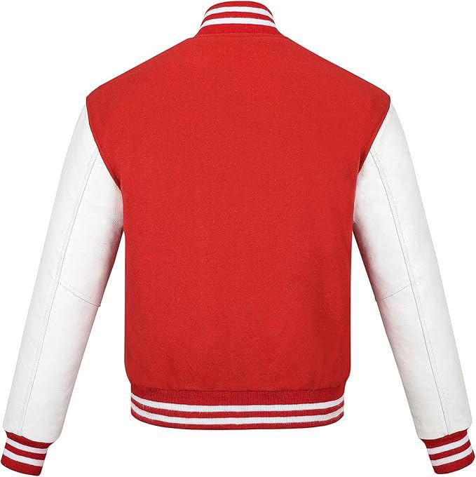 Varsity Jacket Baseball Letterman Jacket– Wool and Leather Premium Quality Unisex Basketball Jacket - view 2