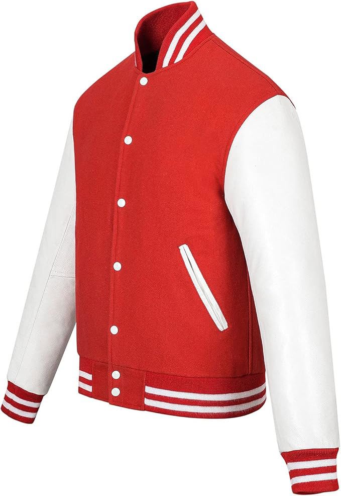 Varsity Jacket Baseball Letterman Jacket– Wool and Leather Premium Quality Unisex Basketball Jacket - view 3