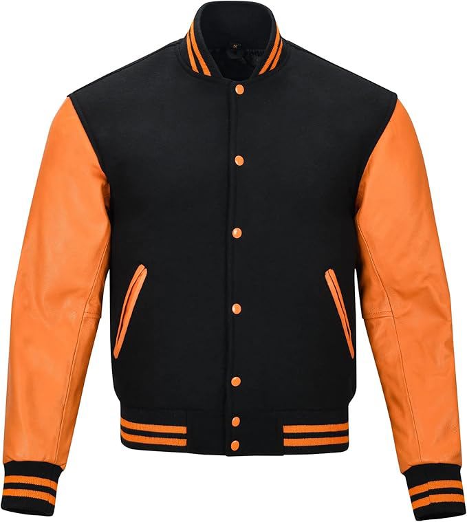Varsity Jacket Baseball Letterman Jacket– Wool and Leather Premium Quality Unisex Basketball Jacket
