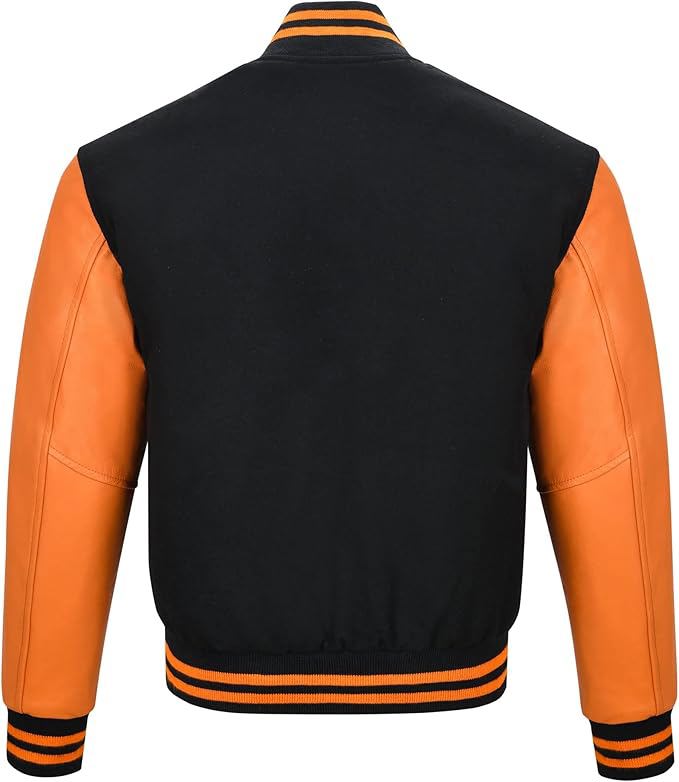 Varsity Jacket Baseball Letterman Jacket– Wool and Leather Premium Quality Unisex Basketball Jacket - view 2