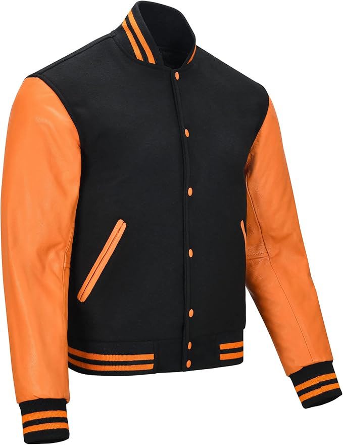 Varsity Jacket Baseball Letterman Jacket– Wool and Leather Premium Quality Unisex Basketball Jacket - view 3