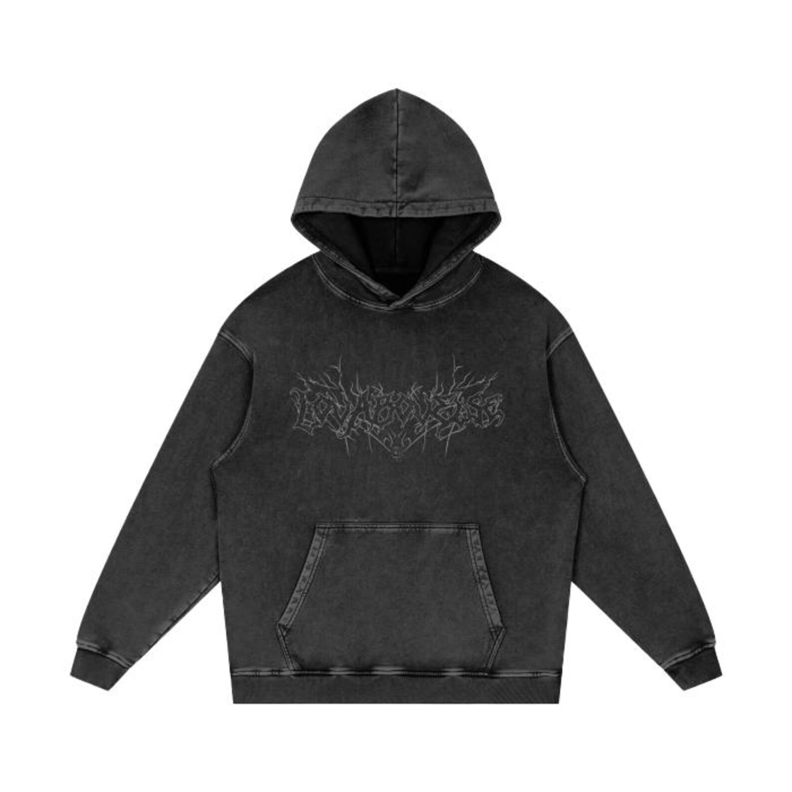 Unisex Acid Wash / Mineral Wash Hoodie In All Sizes -Pullover Cotton Hoodie - view 2