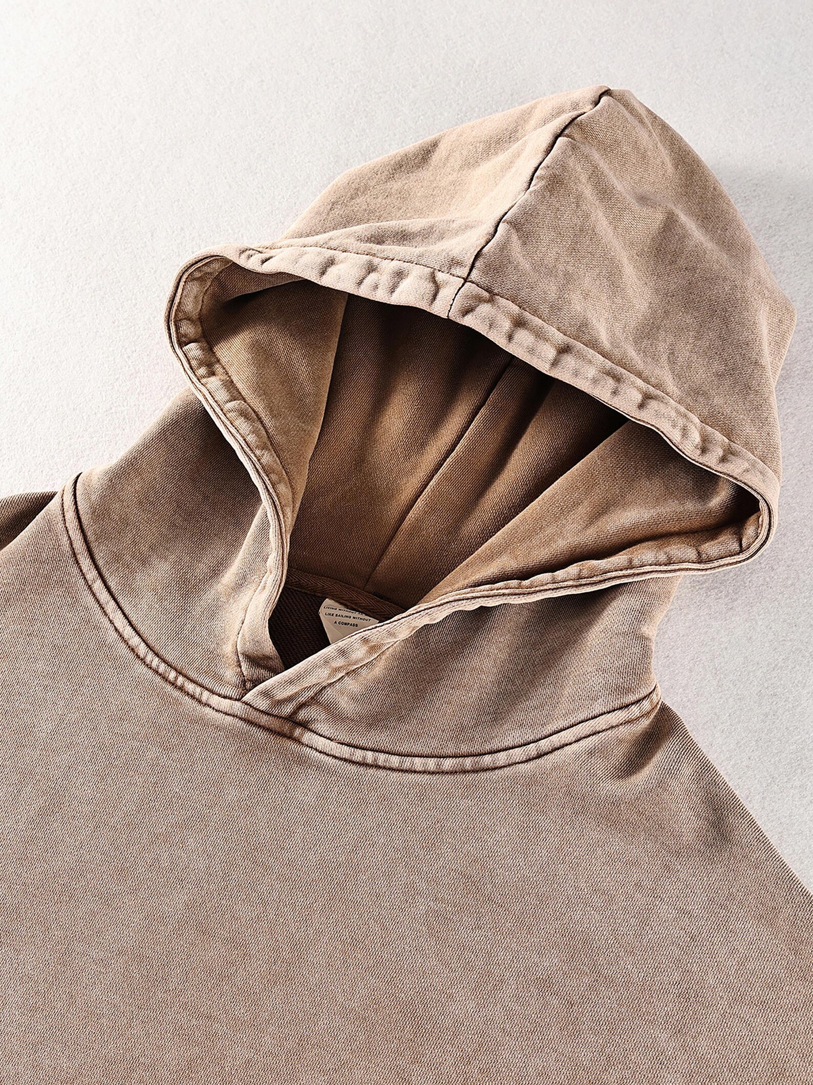 Unisex Acid Wash / Mineral Wash Hoodie In All Sizes -Pullover Cotton Hoodie - view 4
