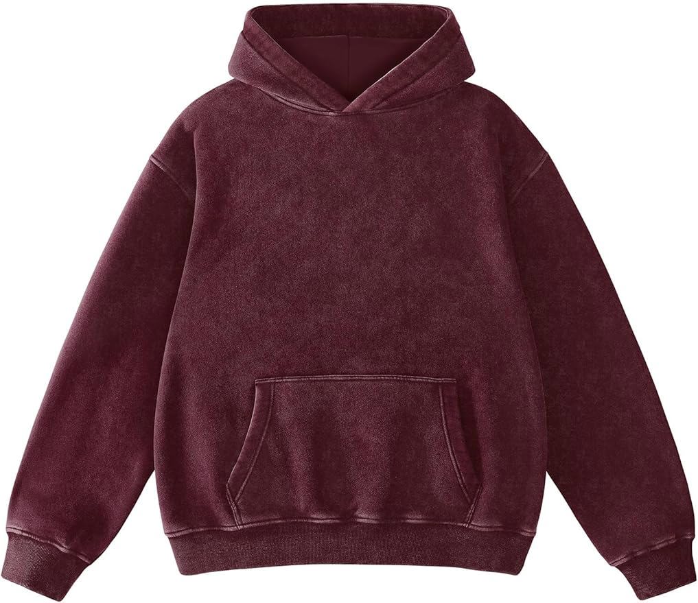  Oversized Hoodie Sweatshirts for Men Couples Hoodies Pullover Vintage Unisex Acid Wash Sweaters
